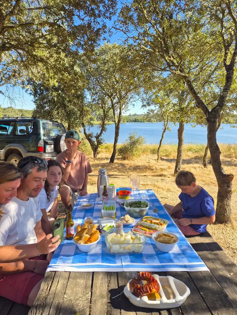 Traditional picnic by the lake