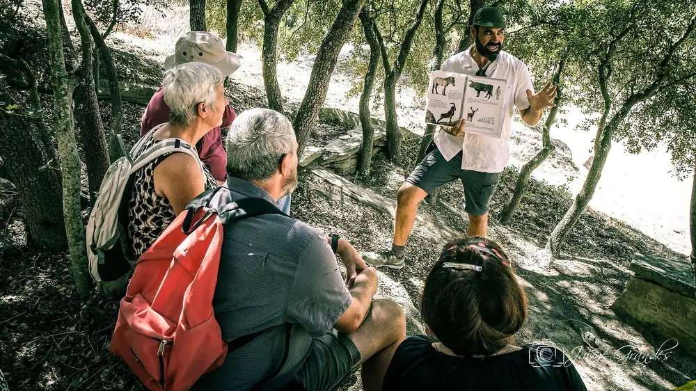 Marco explaining the local fauna on a guided walk
